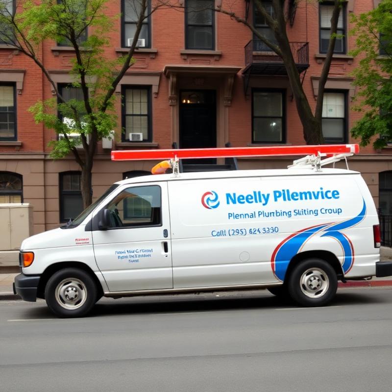 Brooklyn Plumbing Co. service van on a Brooklyn street